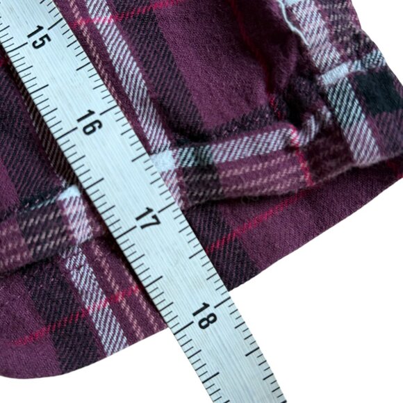 Vans Cropped Flannel Long Sleeved Shirt (Purple Plaid) - Size XS - Picture 9 of 9